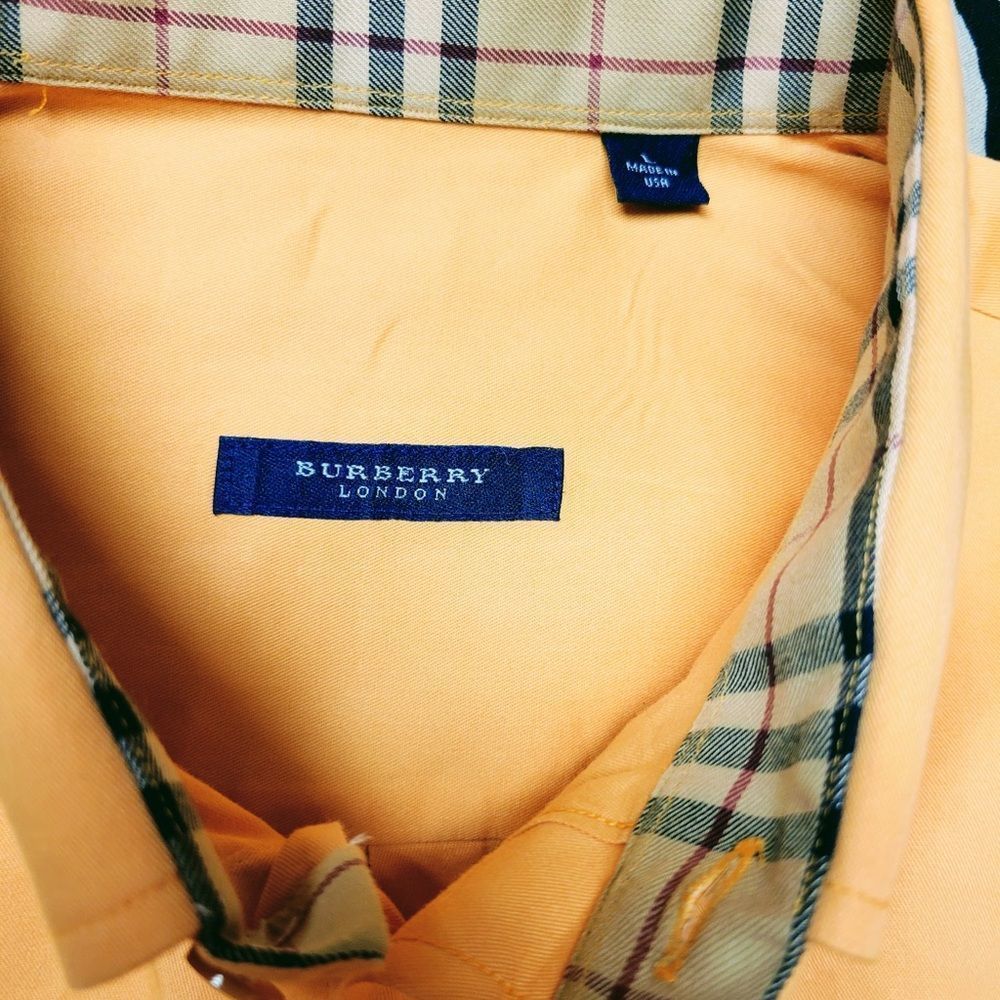 Burberry Men's Orange Dress Shirt - Picture 2 of 9